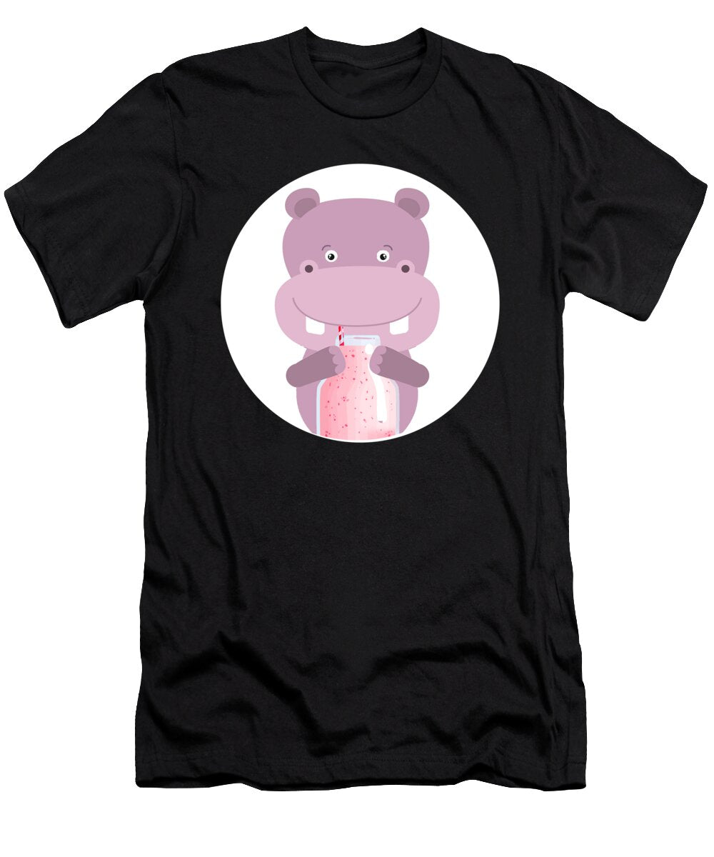 1 Hippopotamus Pocket Animal Manuel Schmucker T-Shirt