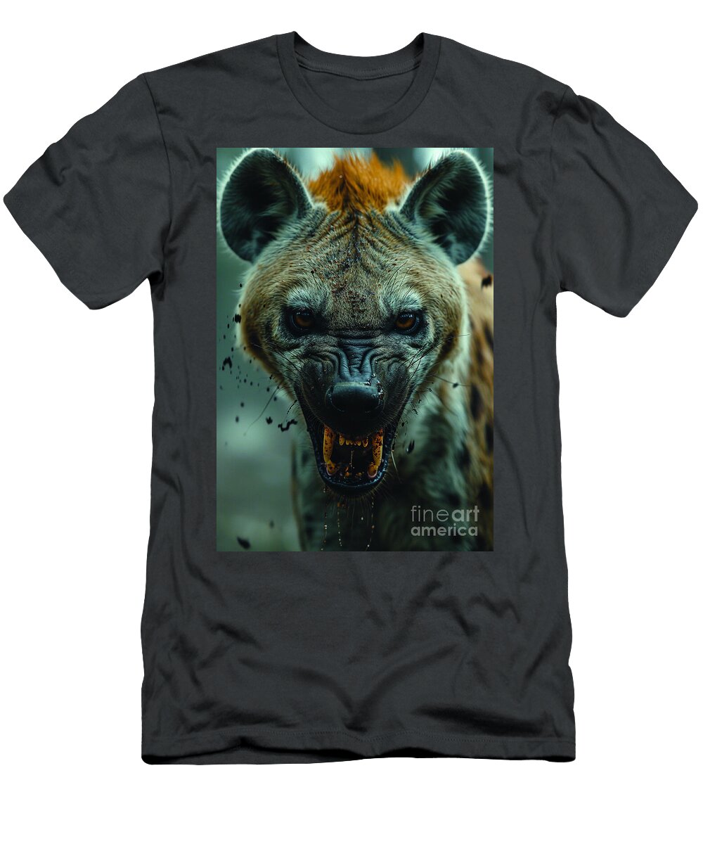 1 Possessed Hyena Staring Evilly At the Camera By Asar Studios Celestial Images T-Shirt