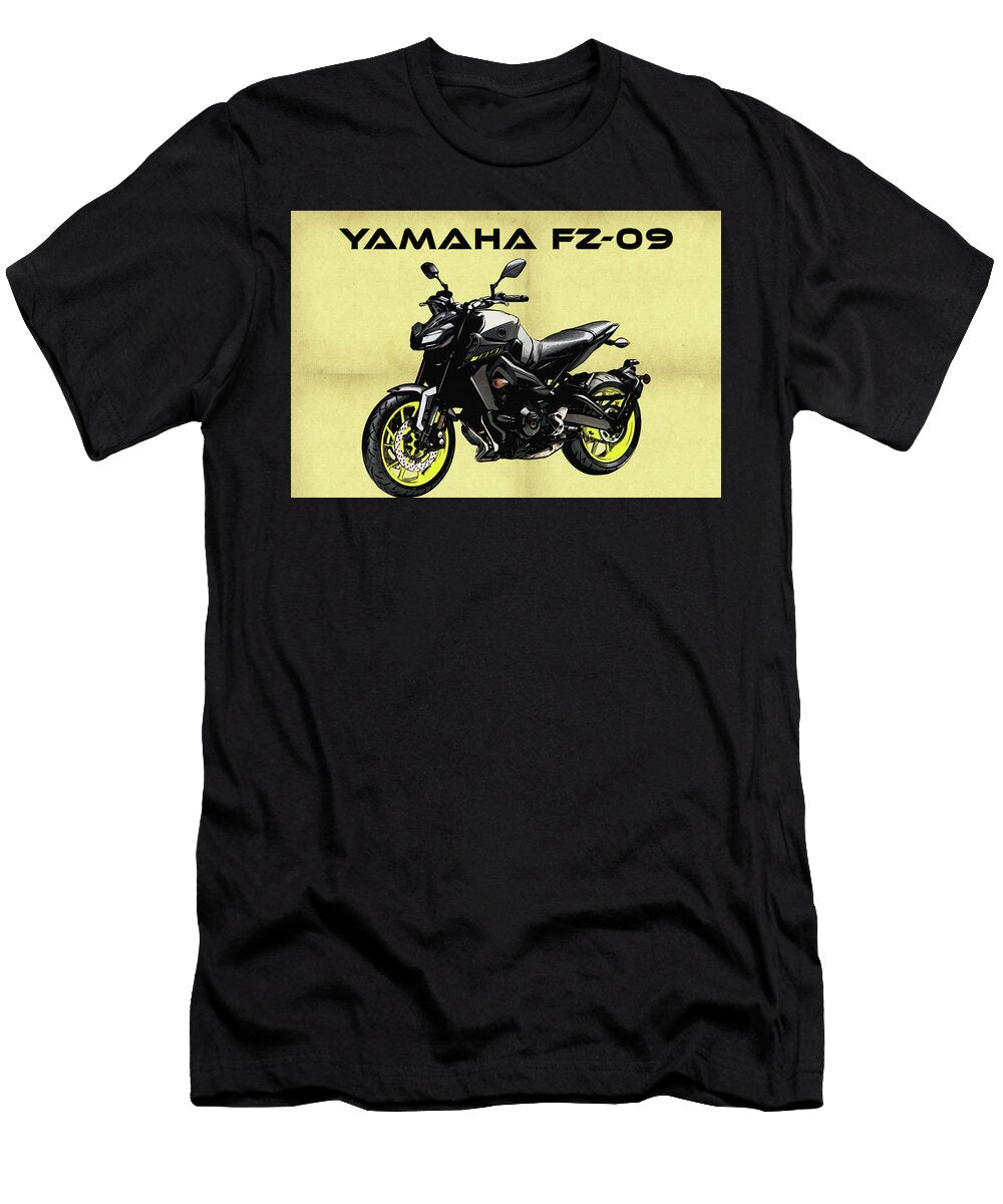 1 Yamaha Fz 09 Motorcycle Kevin Walker and Pixel Reverie T-Shirt