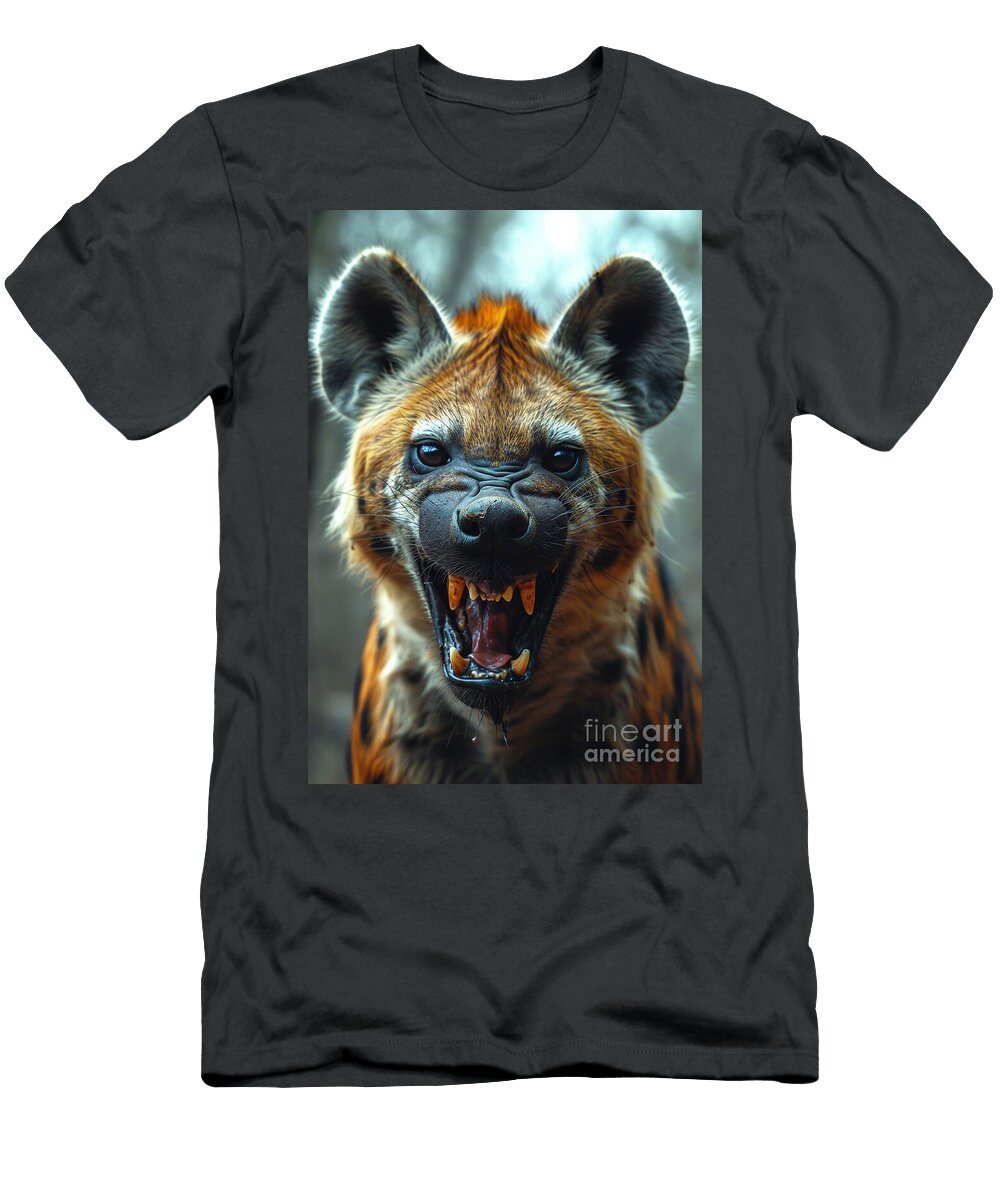 2 Possessed Hyena Staring Evilly At the Camera By Asar Studios Celestial Images T-Shirt