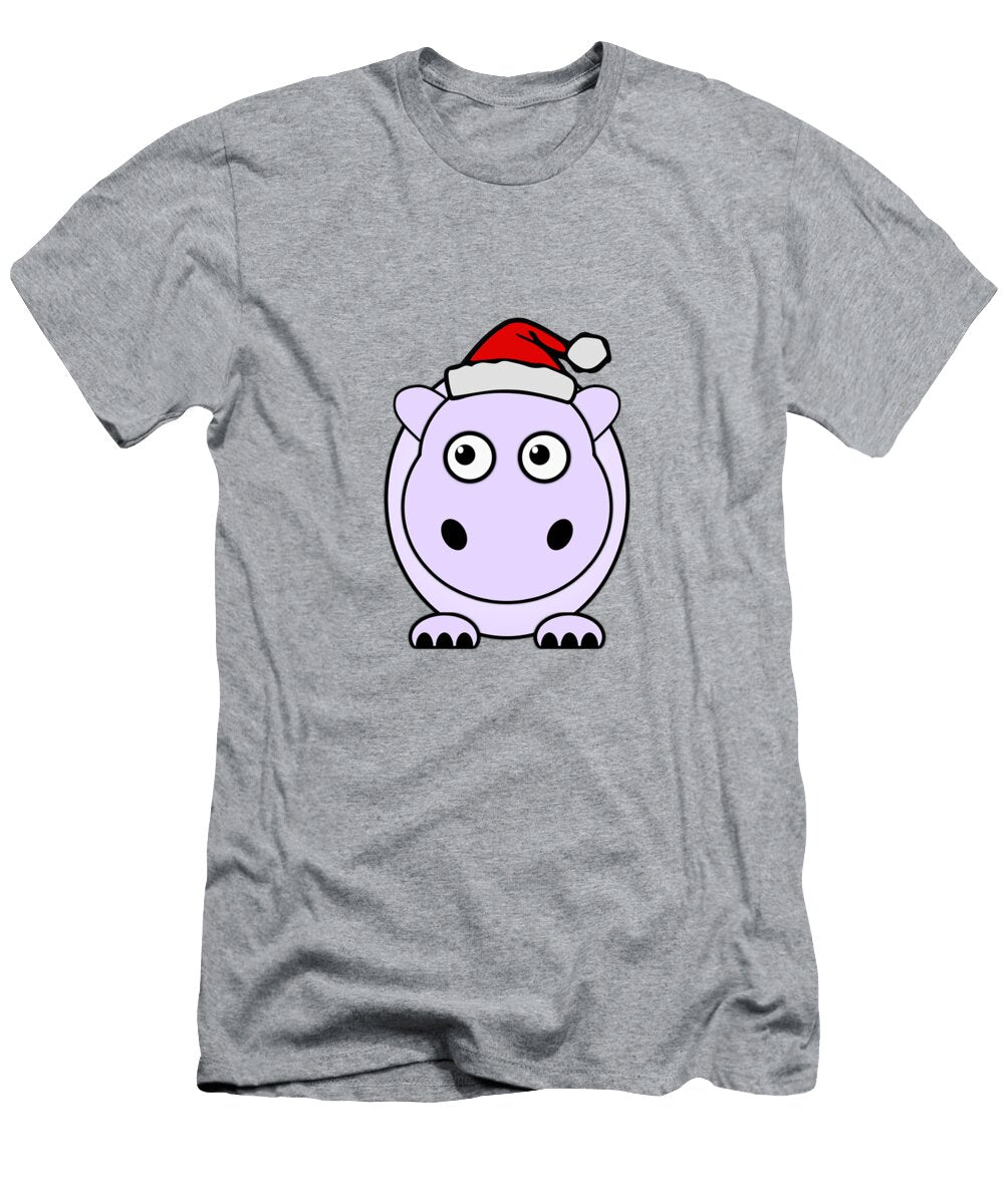 Christmas Hippo Art for Kids Anastasiya Malakhova T-Shirt