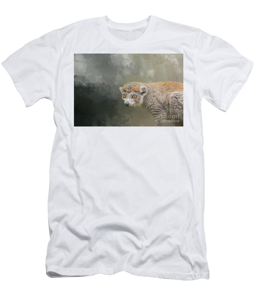 Crowned Lemur Three Elisabeth Lucas T-Shirt