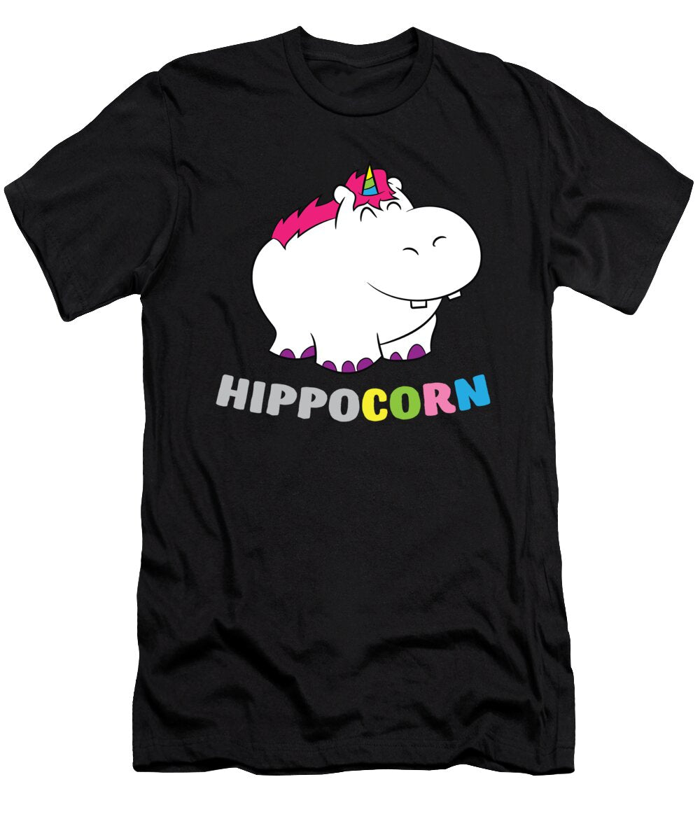 Cute Hippocorn Hippo Unicorn Birthday Eq Designs T-Shirt