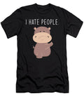 Funny Hippopotamus Say I Hate People Manuel Schmucker T-Shirt