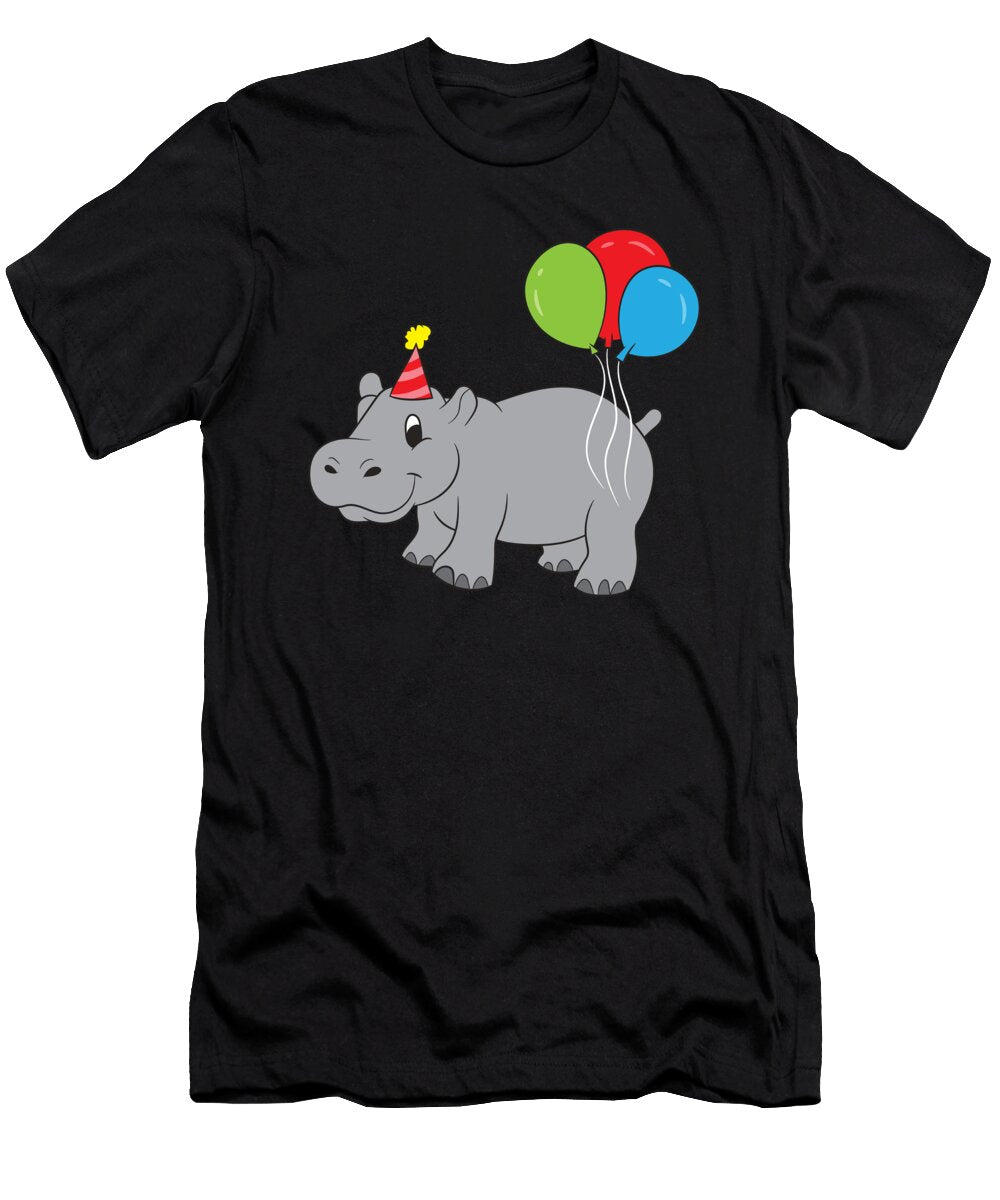 Hippo Birthday Sweet Hippo Cute Hippopotamus Eq Designs T-Shirt