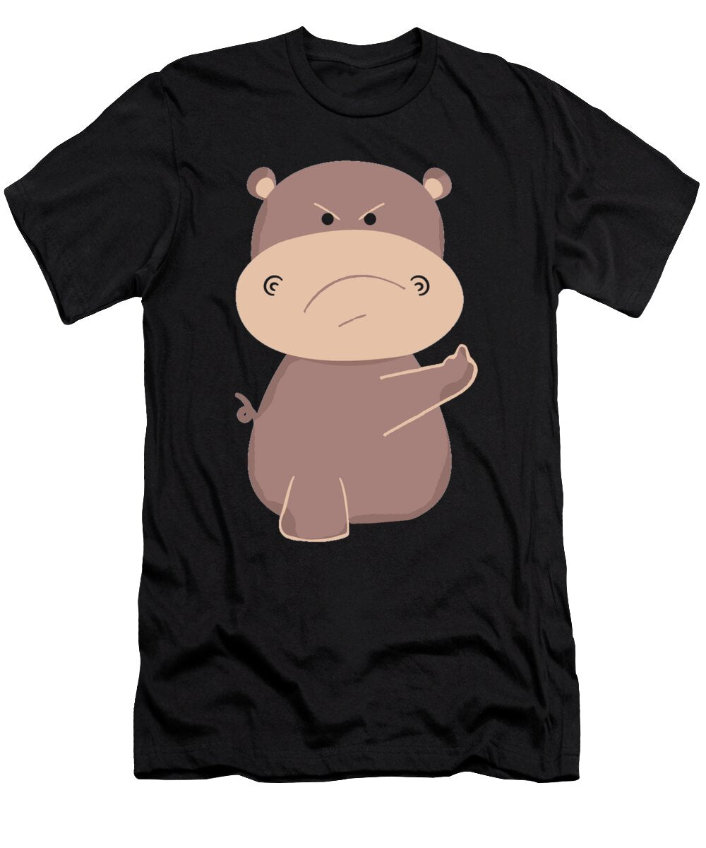 Hippopotamus Kawaii Zoo Funny Animals Manuel Schmucker T-Shirt