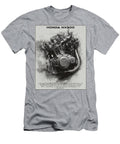 Honda Engine Technical Sketch Kevin Walker and Pixel Reverie T-Shirt