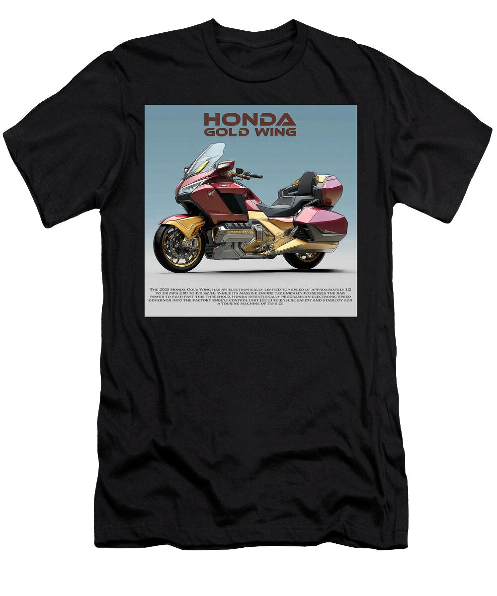 Honda Gold Wing Motorcycle Kevin Walker and Pixel Reverie T-Shirt
