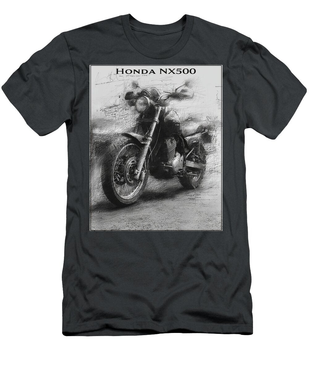 Honda Nx500 Sketch Kevin Walker and Pixel Reverie T-Shirt