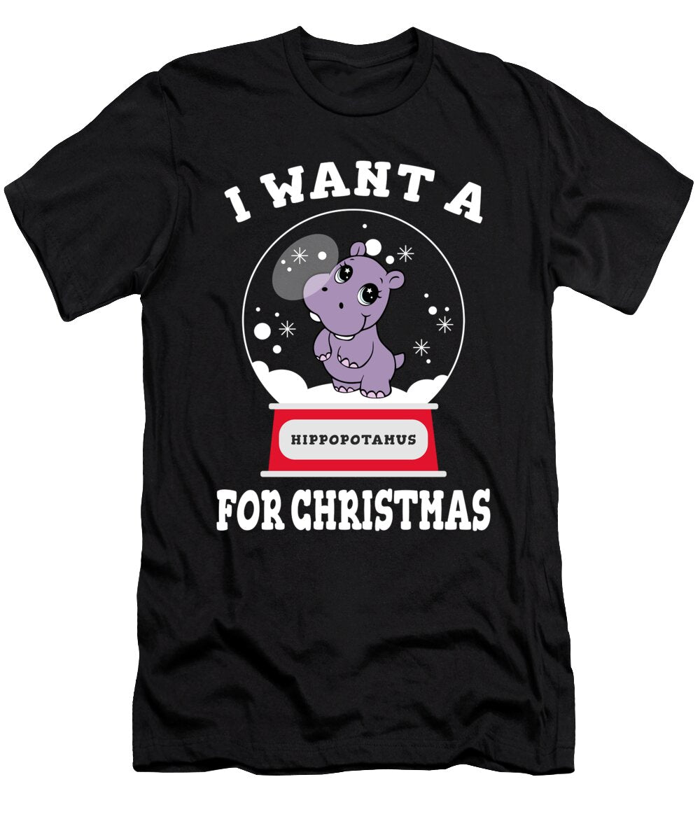 I Want a Hippopotamus for Christmas Xmas Hippo Alessandra Roth T-Shirt