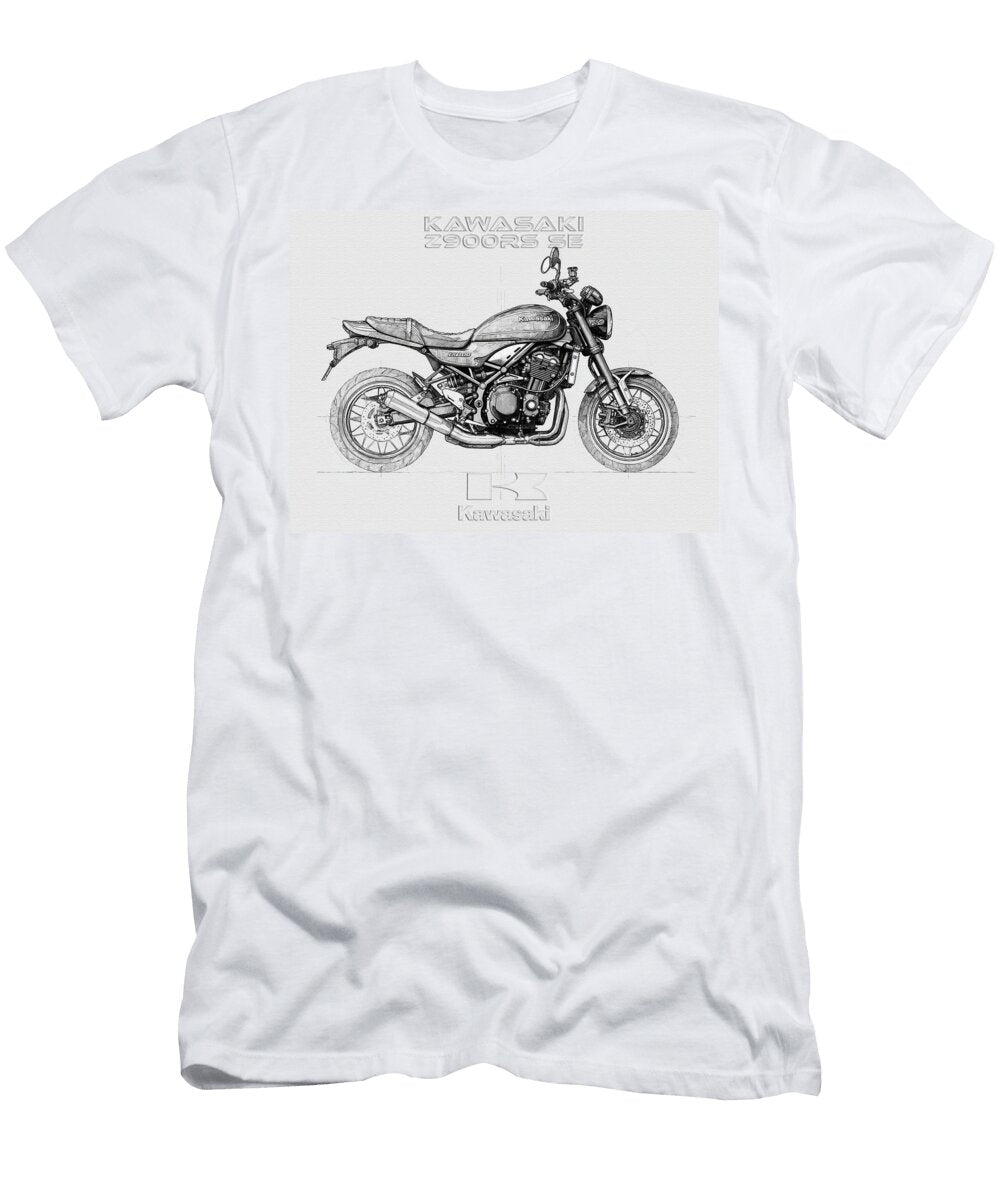 Kawasaki Z900rs Se Sketch Kevin Walker and Pixel Reverie T-Shirt