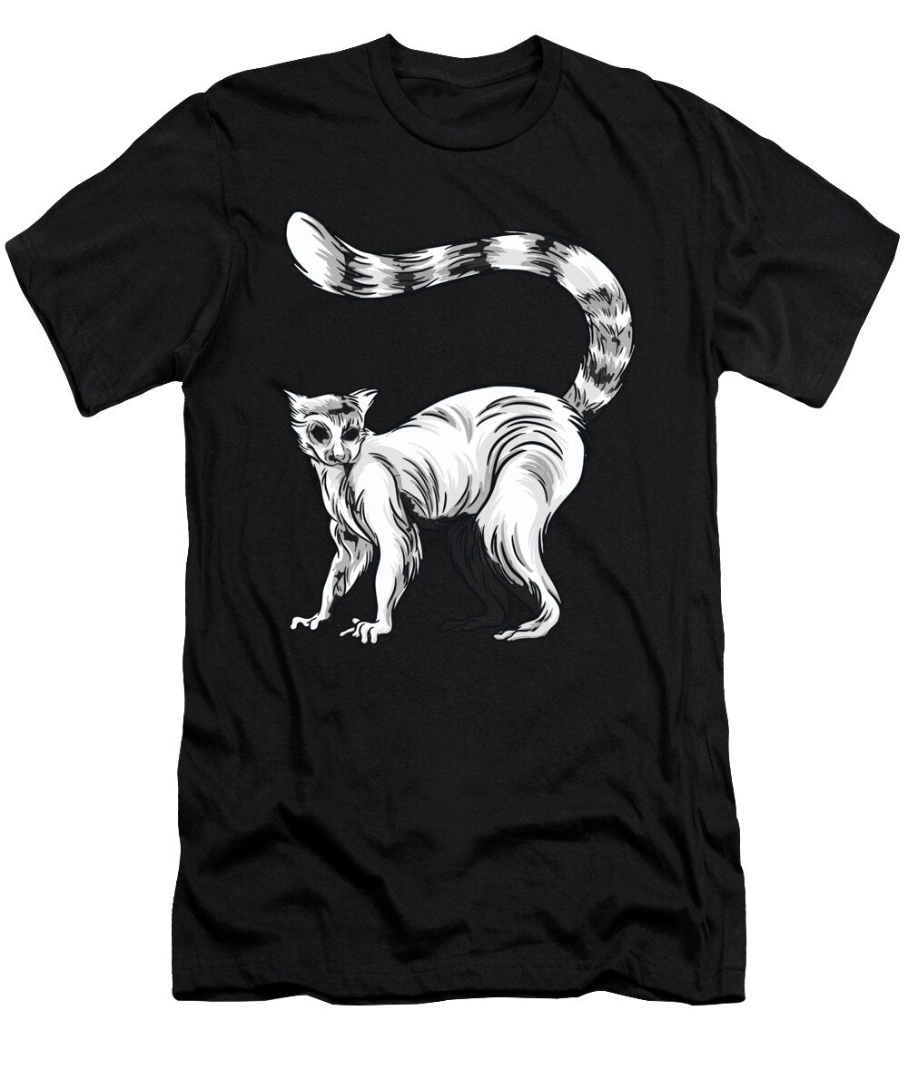 Lemur Sketch Drawing White Lemur Designed By Vexels T-Shirt