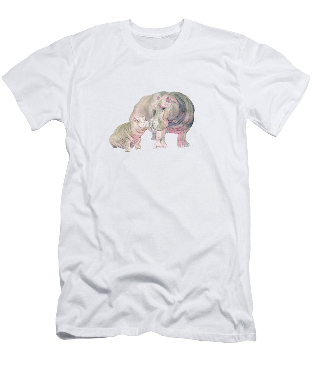 Mom and Baby Hippo Melly Terpening T-Shirt
