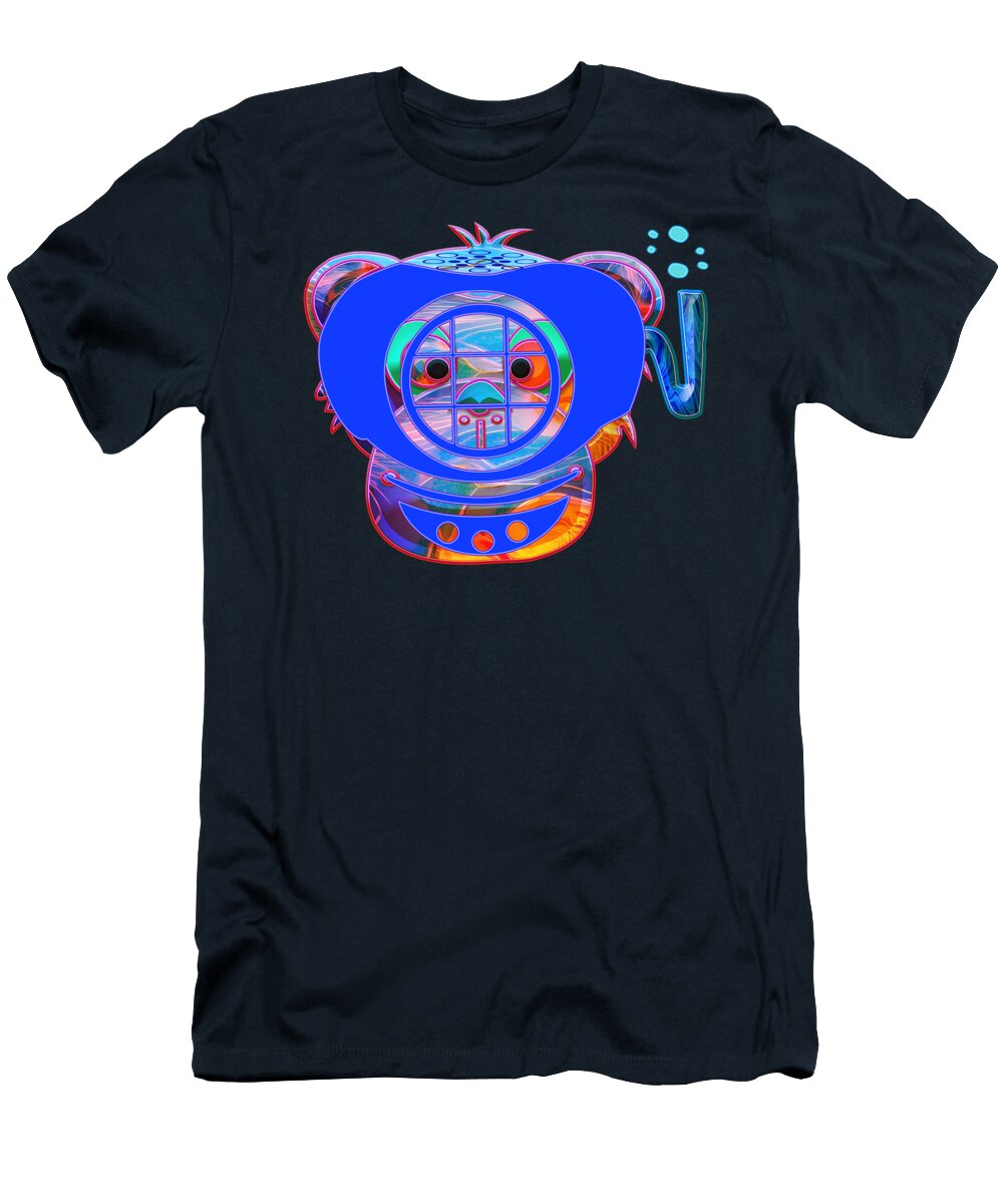 The Adventures of the Funny Diving Monkey in the Depths of the Ocean Frantz Cialec T-Shirt